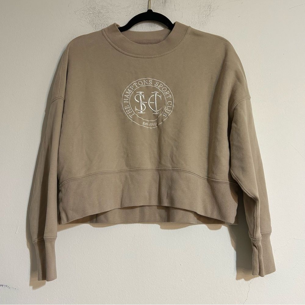 Abercrombie & Fitch The Hamptons Sport Club Crewneck Cropped Sweatshirt Small